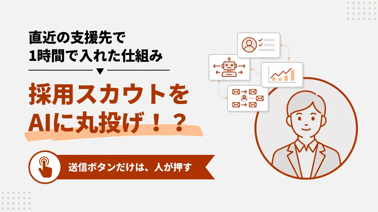 採用スカウトをAIに丸投げしたら｜何万件から「全員に送りたい」20人。送信ボタンだけは人が押す