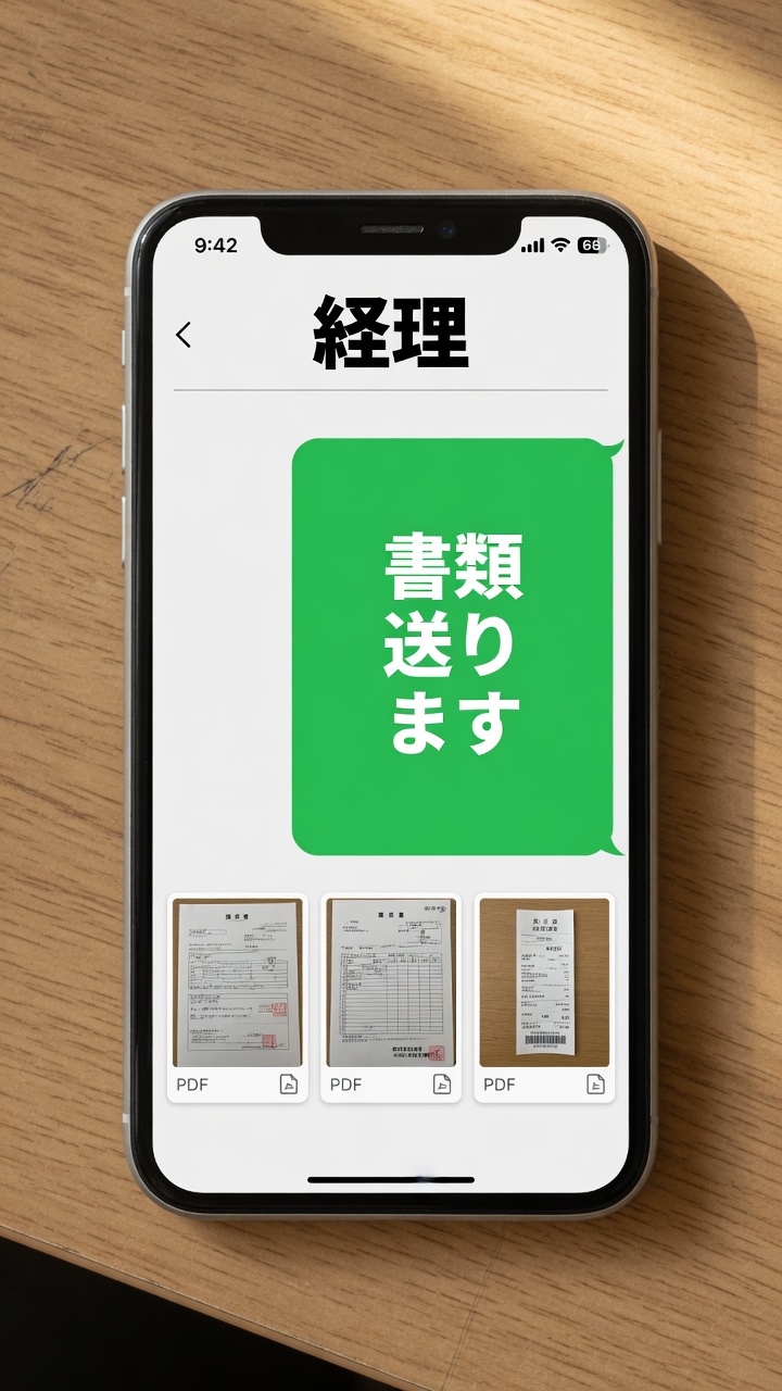 経理に書類を送る
