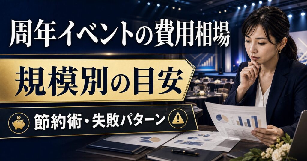 周年イベントの費用相場を徹底解説｜規模別の目安・節約術・失敗パターン