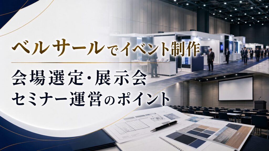 ベルサールでイベント制作を依頼するなら?会場選定・展示会・セミナー運営のポイント