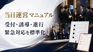 イベント当日運営マニュアルの作り方｜受付・誘導・進行・緊急対応を標準化する方法