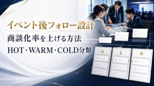 イベント後の商談化率を上げるフォロー方法｜参加者をHOT/WARM/COLDで分ける設計