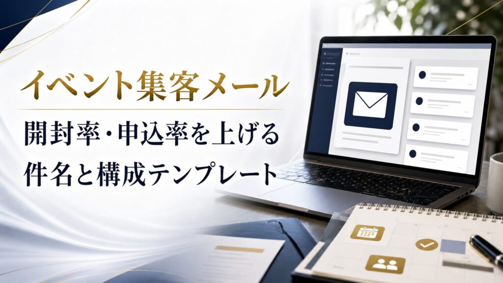 イベント集客メールの文面テンプレート|開封率・申込率を上げる件名と構成