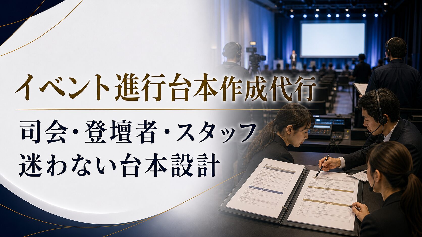 イベント進行台本の作成代行とは？司会・登壇者・運営スタッフが迷わない台本設計