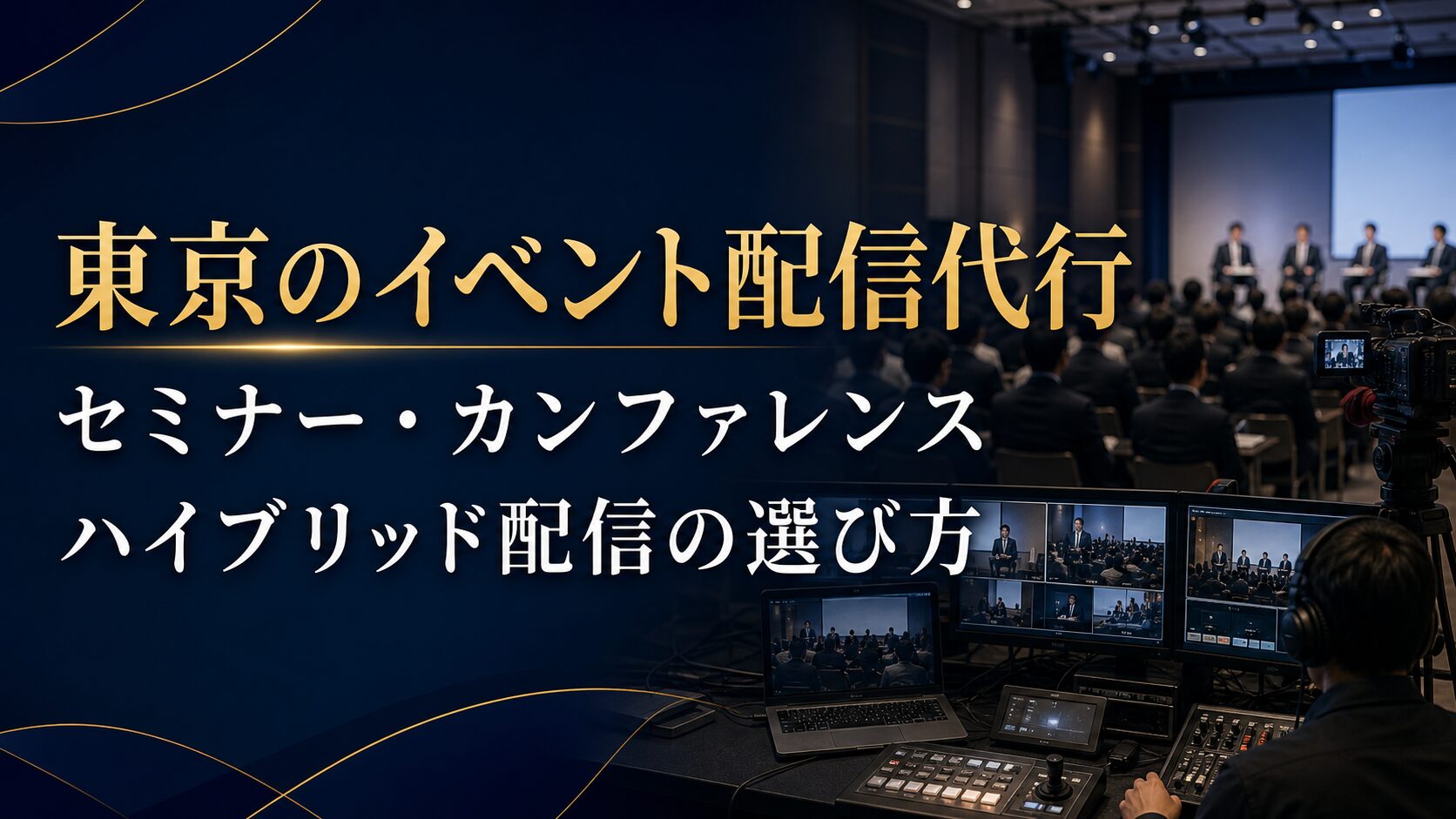 イベント配信代行を東京で依頼するなら？セミナー・カンファレンス・ハイブリッド配信の選び方