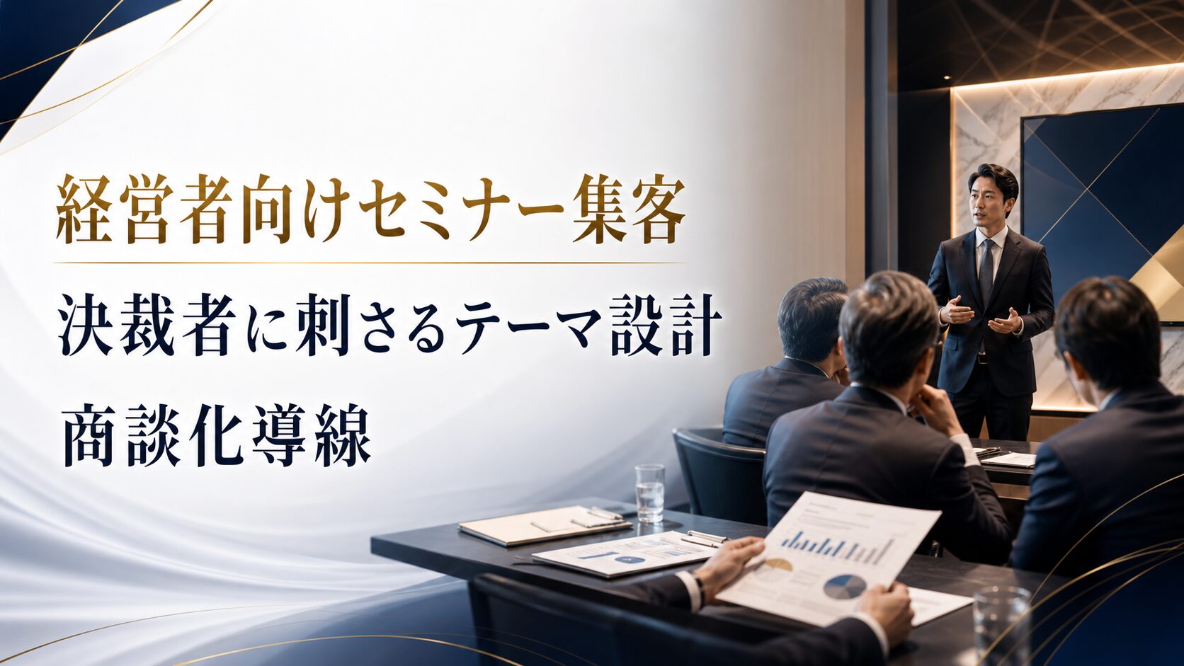 経営者向けセミナー集客の方法｜決裁者に刺さるテーマ設計と商談化導線