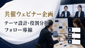 共催ウェビナーの企画方法｜リード獲得で失敗しないテーマ設計・役割分担・フォロー導線