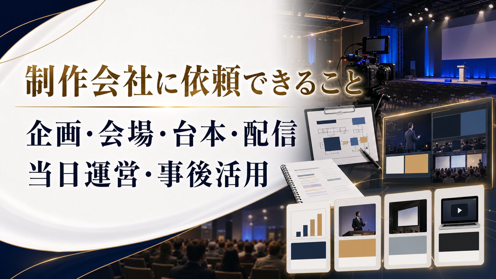 イベント制作会社に依頼できること一覧｜企画・会場・台本・配信・当日運営・事後活用