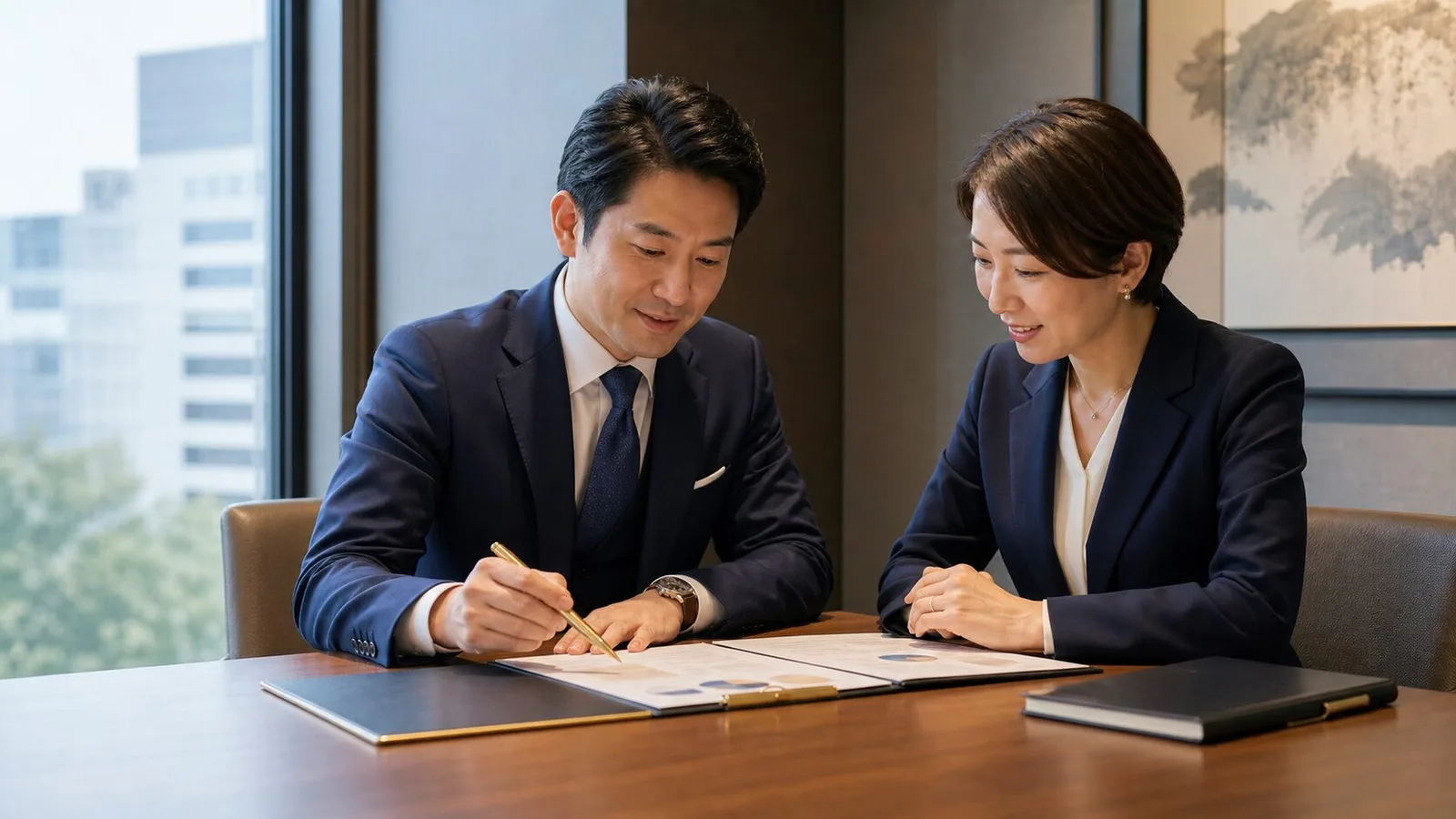 担当者と相談しながら範囲や見積を確認する様子