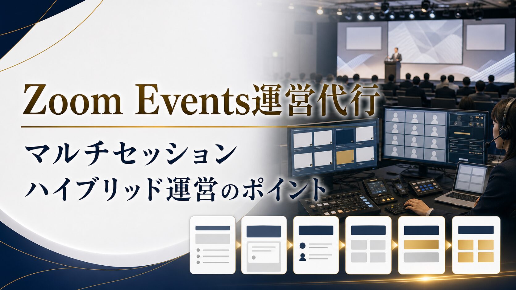 Zoom Events運営代行とは？ウェビナーとの違い・マルチセッション・ハイブリッド運営のポイント