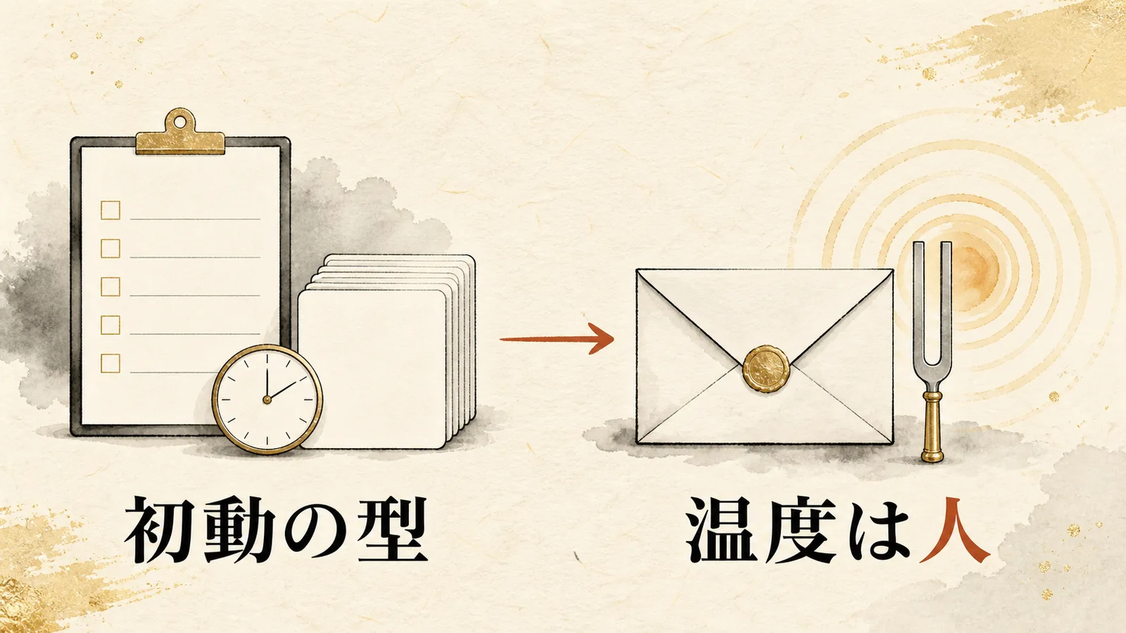 初動の型と、温度は人の対比