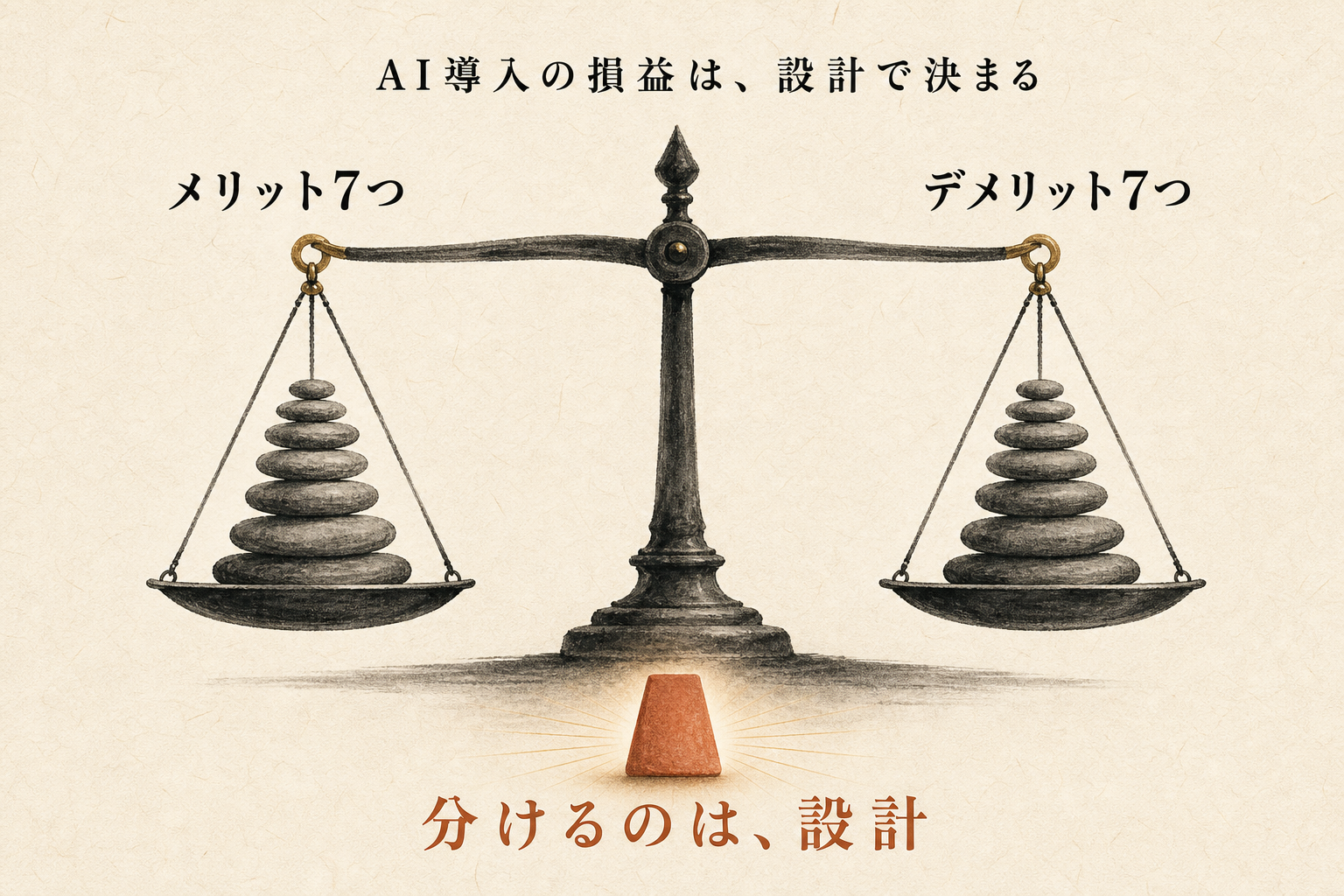 AI導入のメリット7つとデメリット7つを分けるのは設計