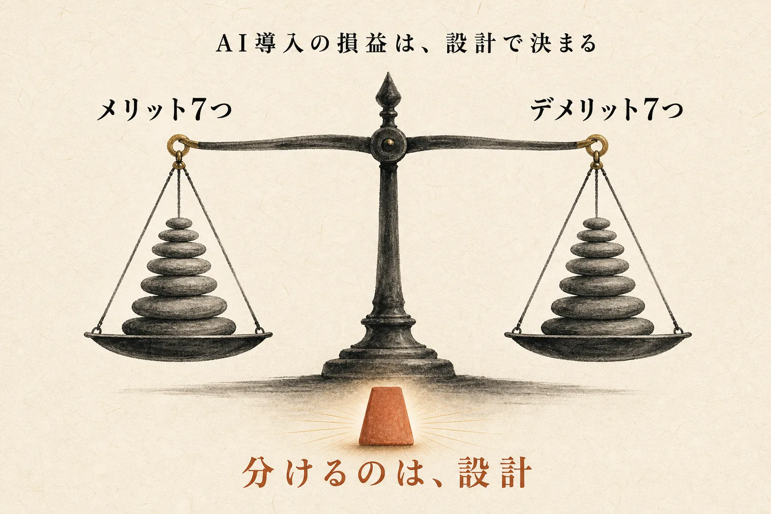 AI導入のメリット7つとデメリット7つを分けるのは設計