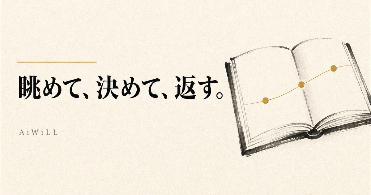 眺めて、決めて、返す。